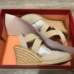 Women's Cream Wedge Sandals